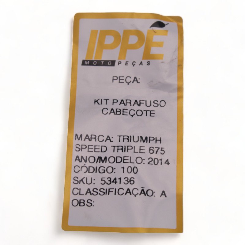 Kit Parafuso Cabeçote Triumph Street triple 675 2014