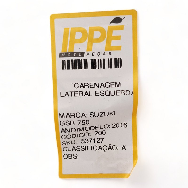 Carenagem Lateral Esquerda Suzuki Gsr 750 2016