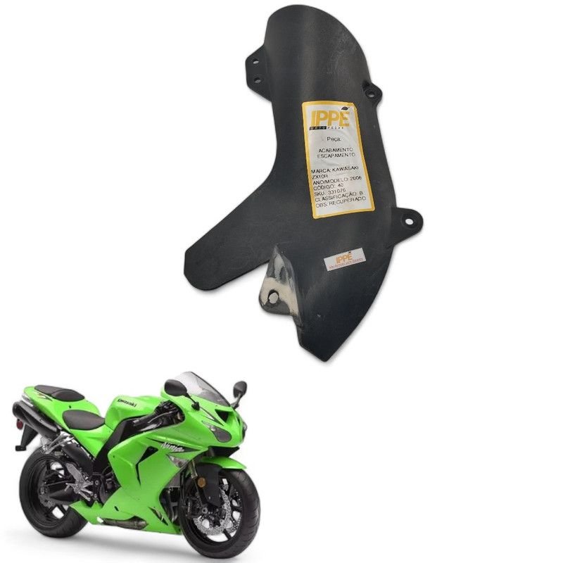 Acabamento Escapamento Kawasaki Zx10r 2006 com avaria