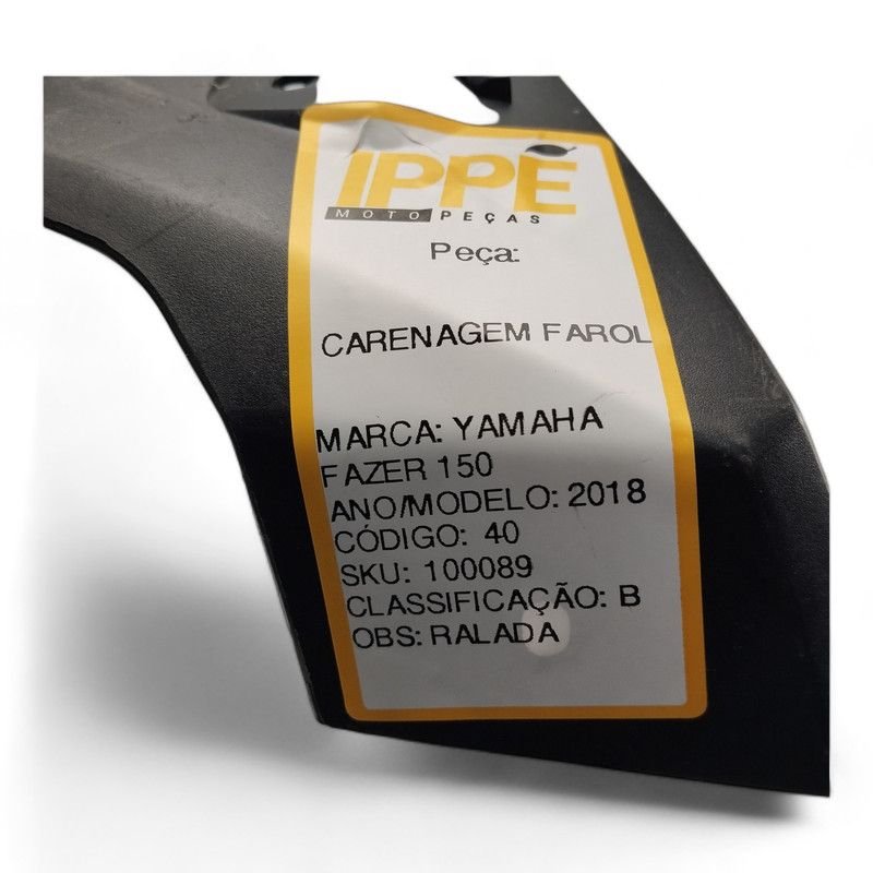 Carenagem Farol Yamaha Fazer 150 2018 com avaria