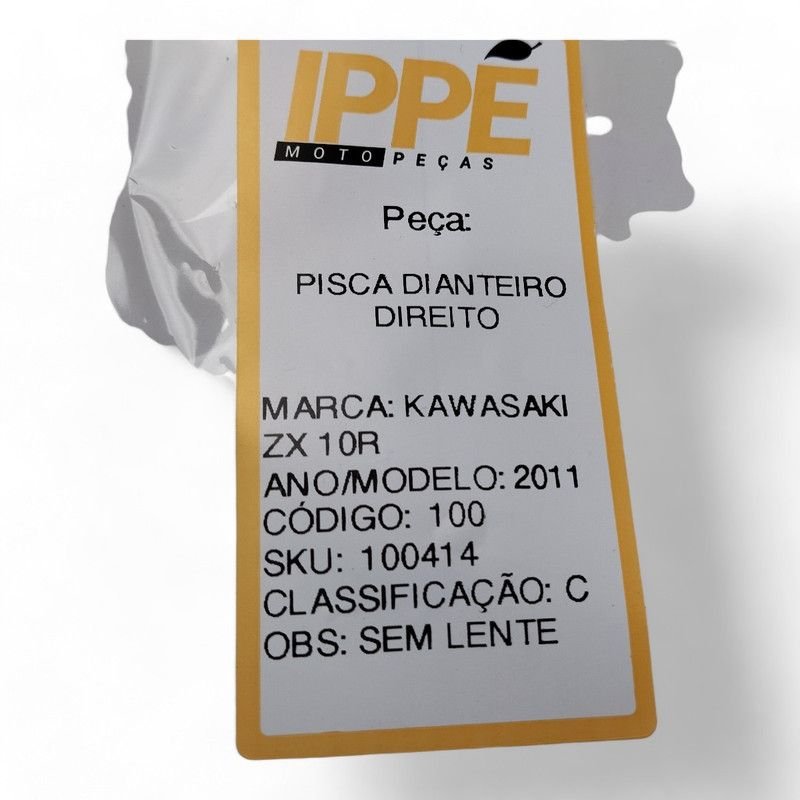 Pisca Dianteiro Direito Kawasaki ZX 10R 2011 com avaria