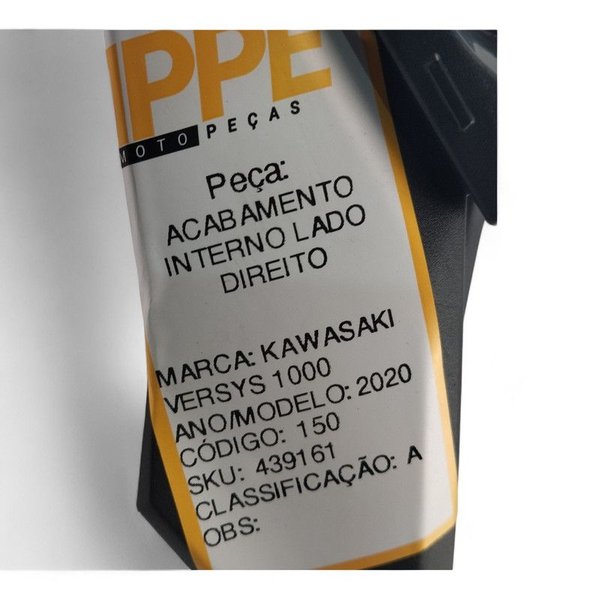 EVERYskin 【yu-ka】 Acabamento Interno Lado Esquerdo Kawasaki Versys 1000 2020