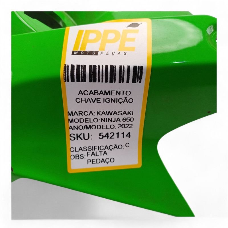 Acabamento Chave Ignição Kawasaki Ninja 650 2022 com avaria