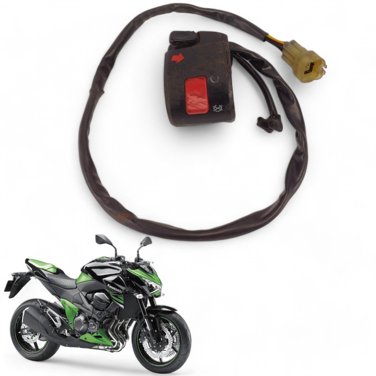 ※【jzz301711 】 Chave Punho Partida Kawasaki Z800 2013 Com Avaria