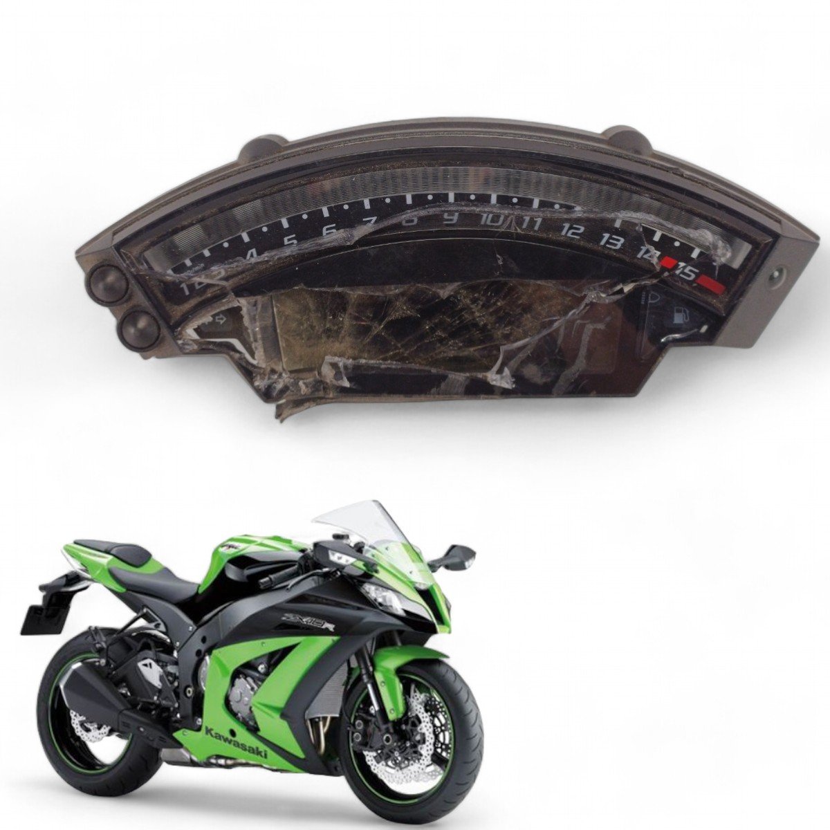 Painel Kawasaki Zx10 R 2014 Com Avaria