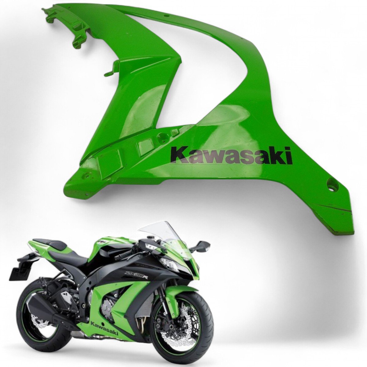 Carenagem Lateral Esquerda Kawasaki Zx10 R 2011 Com Avaria