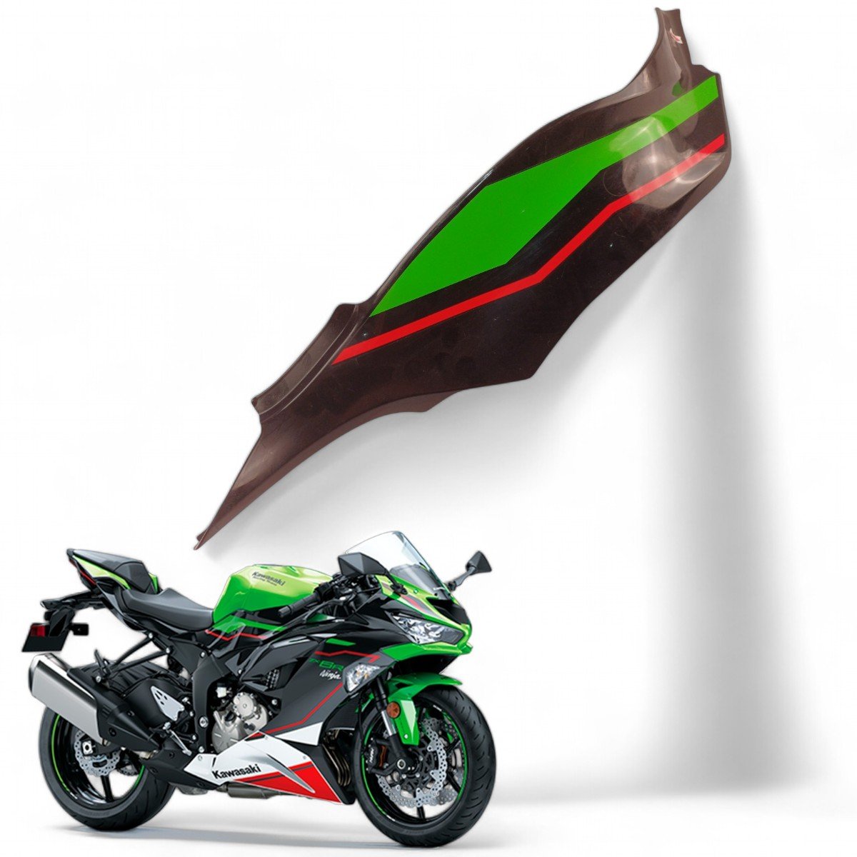 Carenagem Direita Tanque Kawasaki Zx 6r 2023 Com Avaria