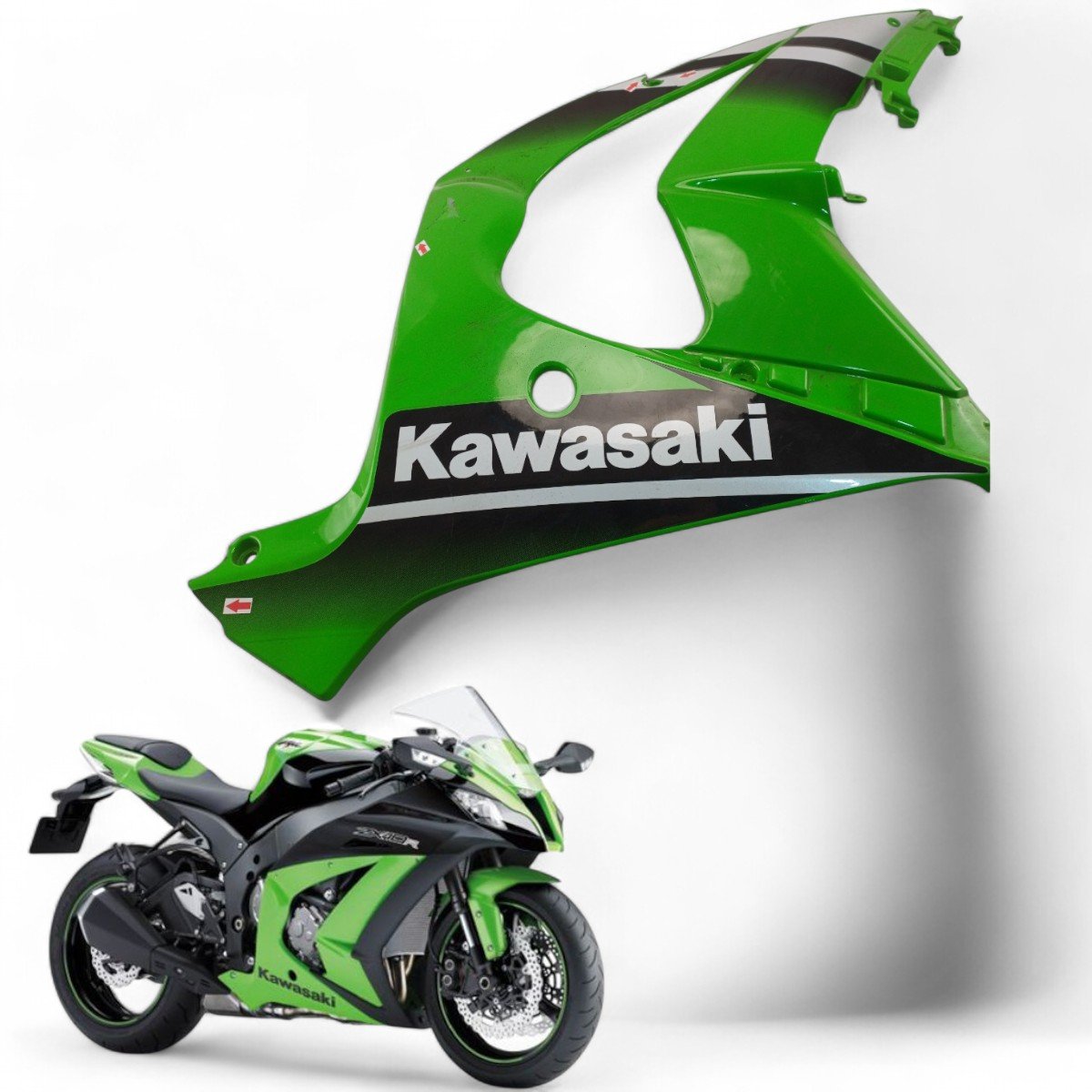 Carenagem Lateral Direita Kawasaki Zx10 R 2014 Com Avaria