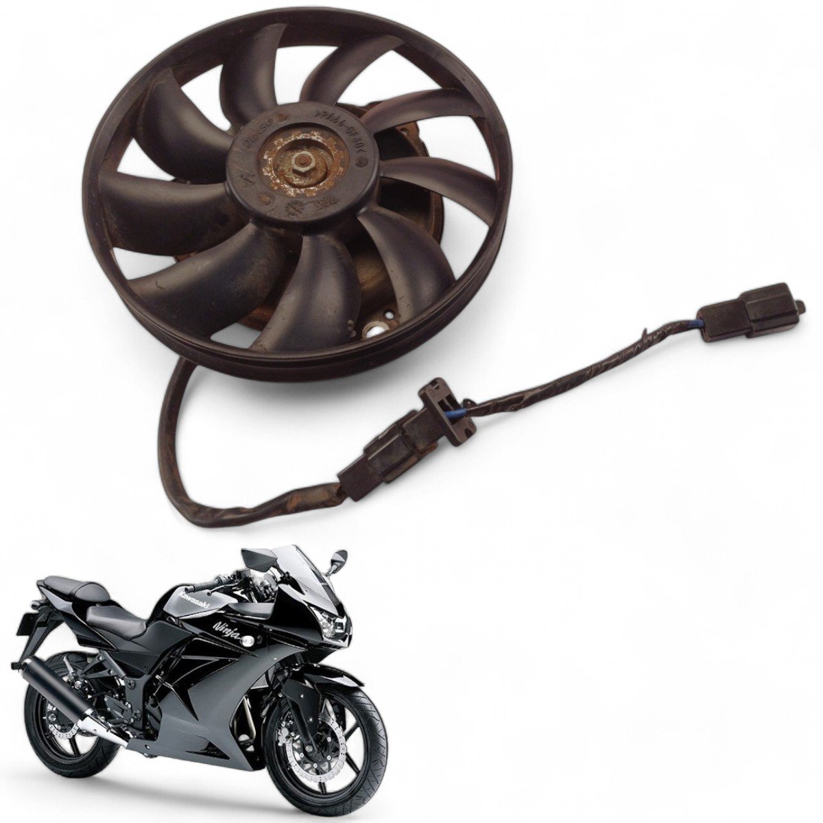 Ventoinha Kawasaki Ninja 250 R 2009 Com Avaria