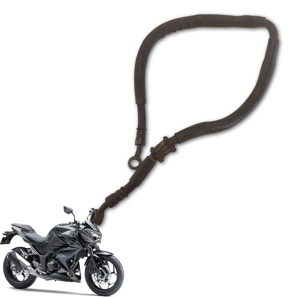 Flexível Freio Dianteiro Kawasaki Z300 15 16 2017 2018 2019