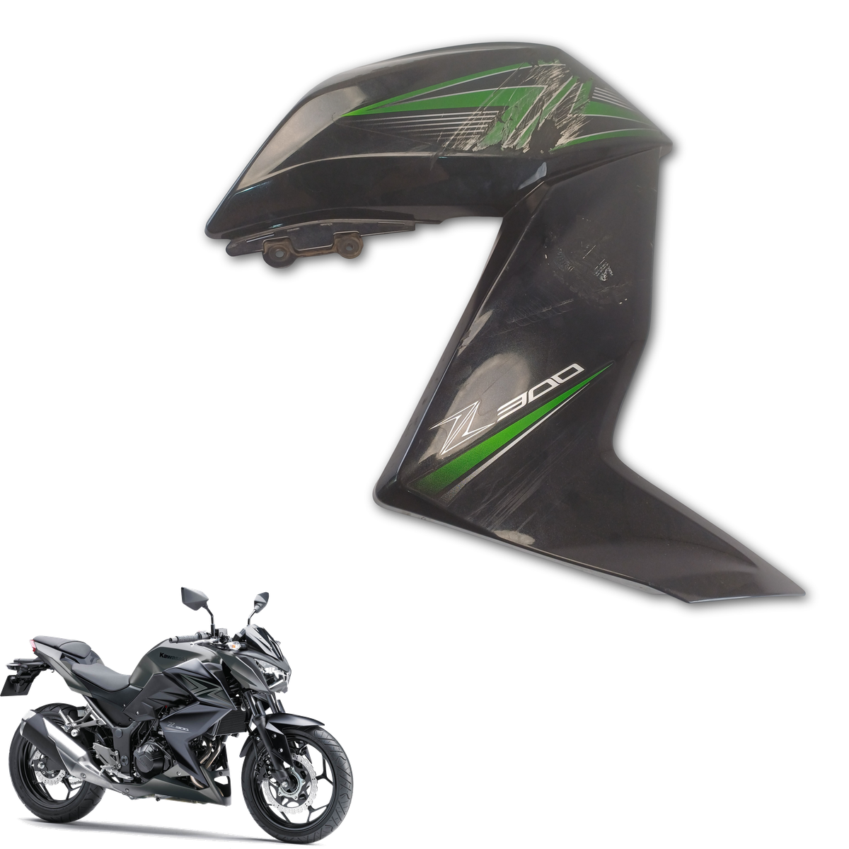 Carenagem Lateral Direita Kawasaki Z300 15 16 2017 2018 2019